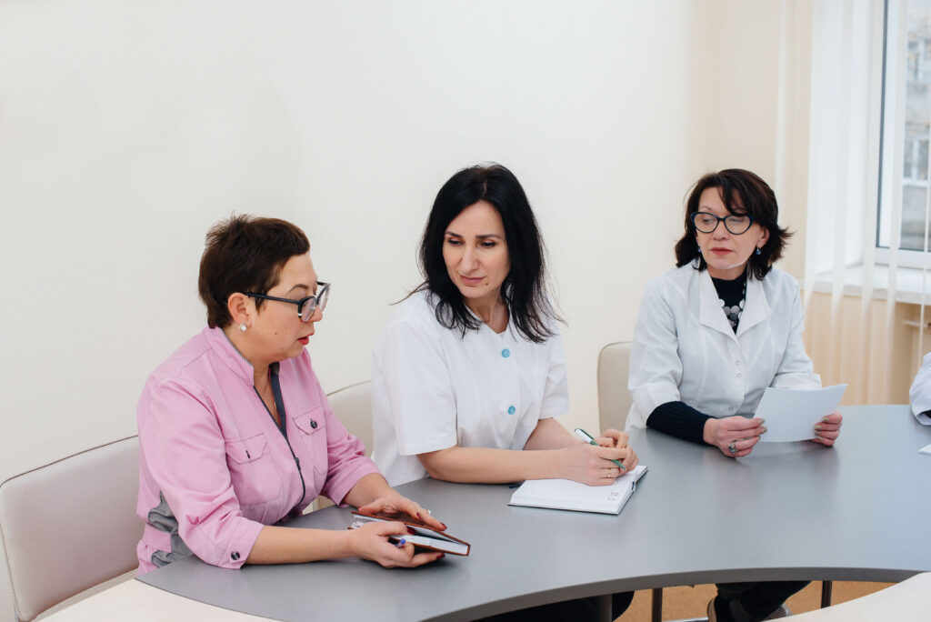 professional liaison in a meeting